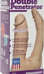 Vac-U-Lock Natural Double Penetrator 15 cm
