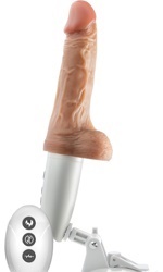 Silicone Dr Hammer 7" thrusting dildo with handle